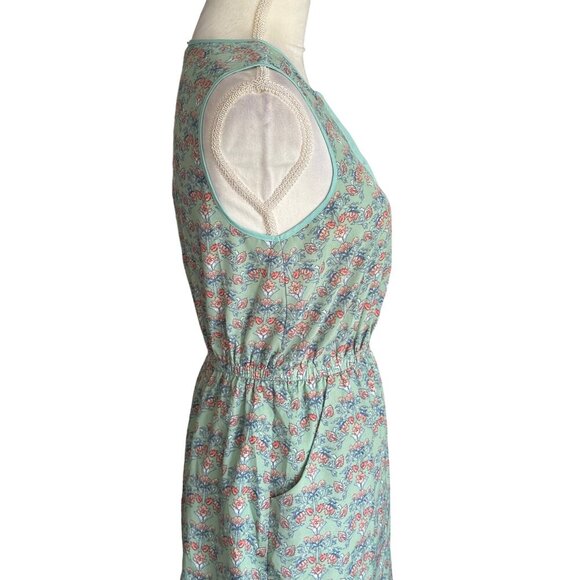 Forever 21 Floral Sleeveless Mint Green Dress With Buttons & Pockets Knee-Length - Picture 4 of 15